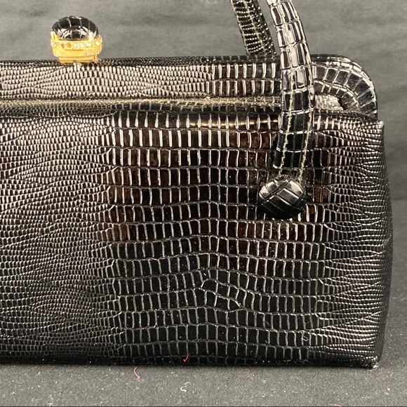 Joseph Magnin lizard embossed handbag - Picture 3 of 12